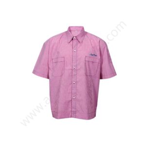 เสื้อช็อปแขนสั้นผ้าริ้ว - Image 1