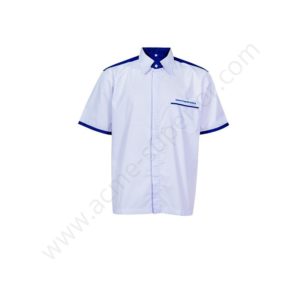 เสื้อช็อปแขนสั้นตัดต่อ 2 สี - Image 1
